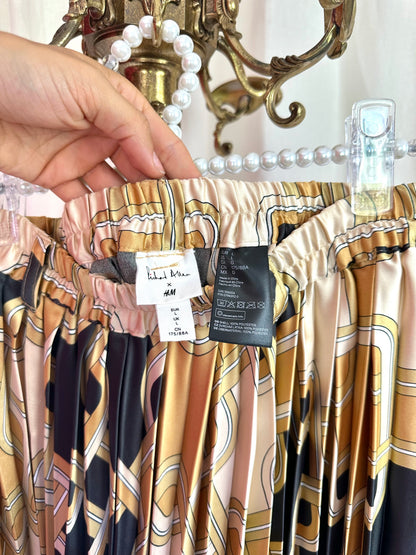 Set (Blouse+Rok) H&M print bruin,zwart maat L/XL