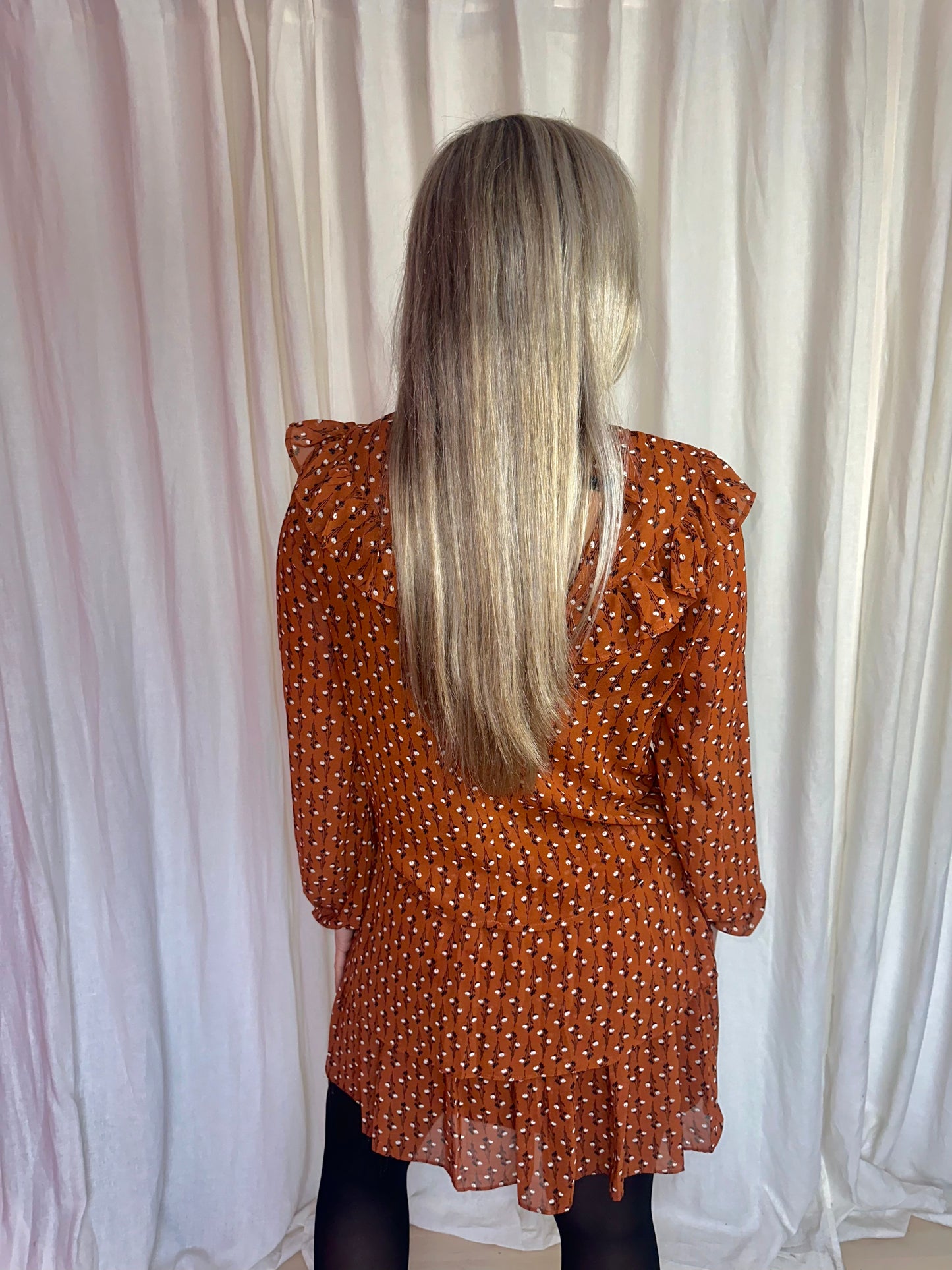Set (Blouse+Rok) Lofty Manner print roestbruin maat S/M