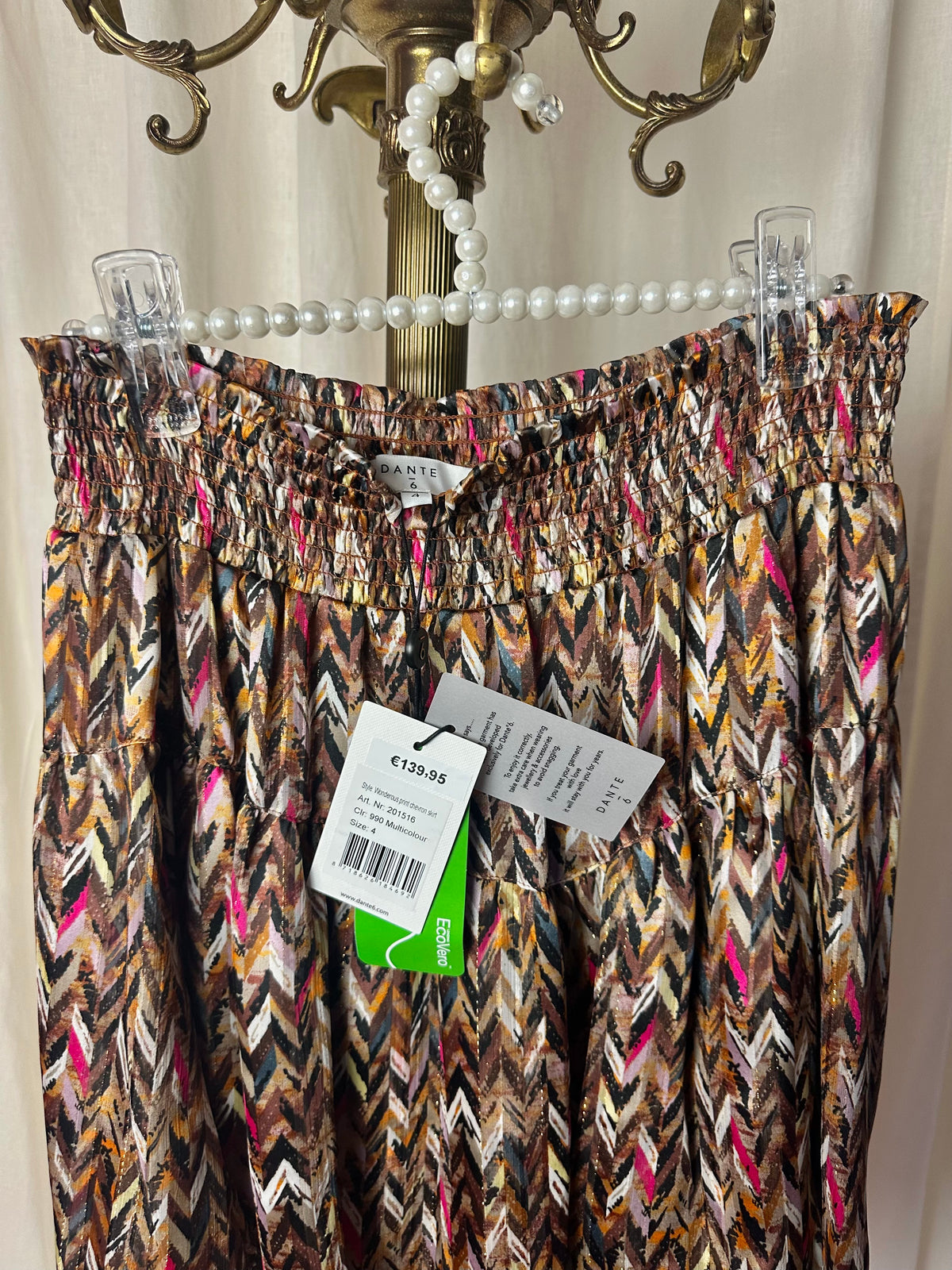Rok Wonderous Dante6 zigzag print multi-colour,bruin maat 4