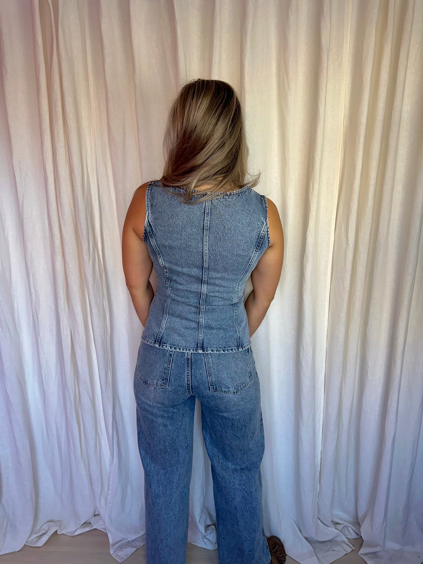 Set (Top+Jeans) H&M denim maat 36
