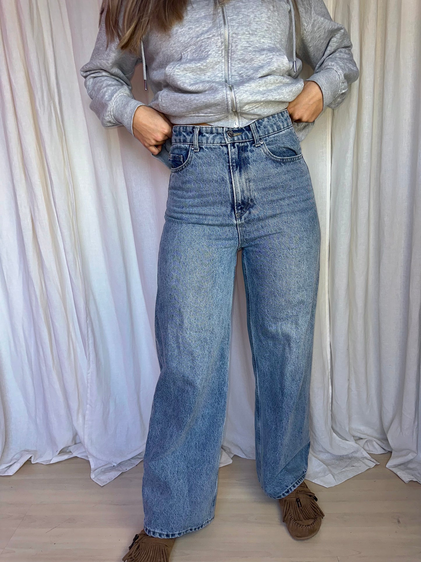 Set (Top+Jeans) H&M denim maat 36