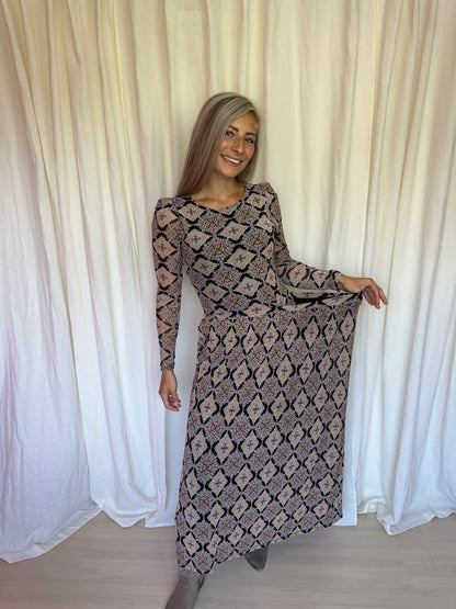 Set (Top+Rok) Freequent print bruin maat M