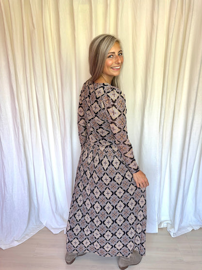 Set (Top+Rok) Freequent print bruin maat M