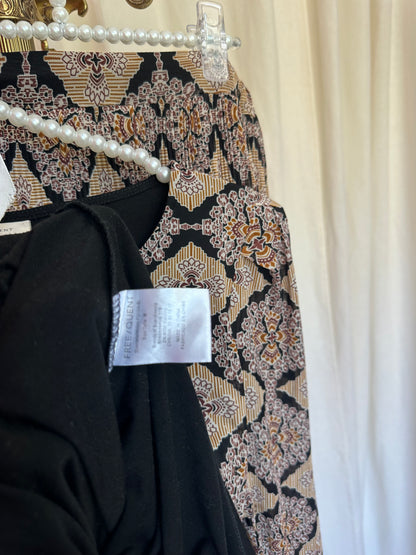 Set (Top+Rok) Freequent print bruin maat M