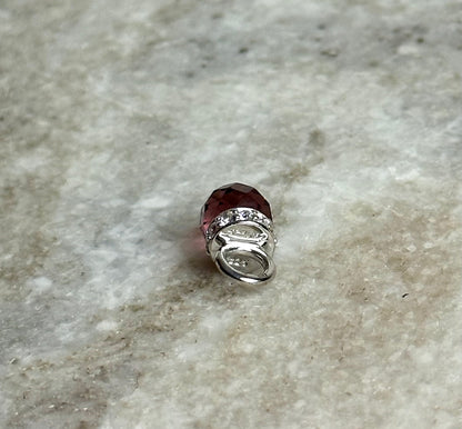 Set (ring & oorbellen bedels) Ti Sento Milano zilver/paars