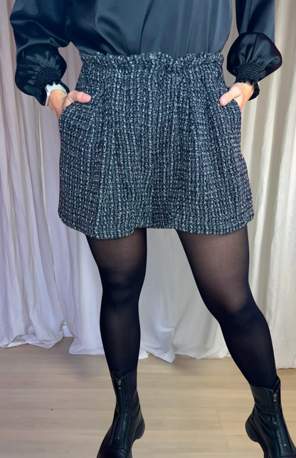 Short IRO tweed grijs,zwart maat 38