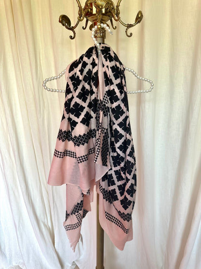 Sjaal By Malene Birger Ottinea lichtroze,zwart