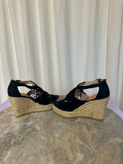 Sleehakken Kanna franjes zwart suede maat 37