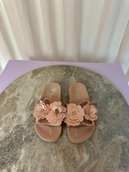 Slippers Ella Cruz bloemen oudroze maat 36