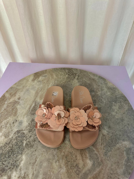Slippers Ella Cruz bloemen oudroze maat 36