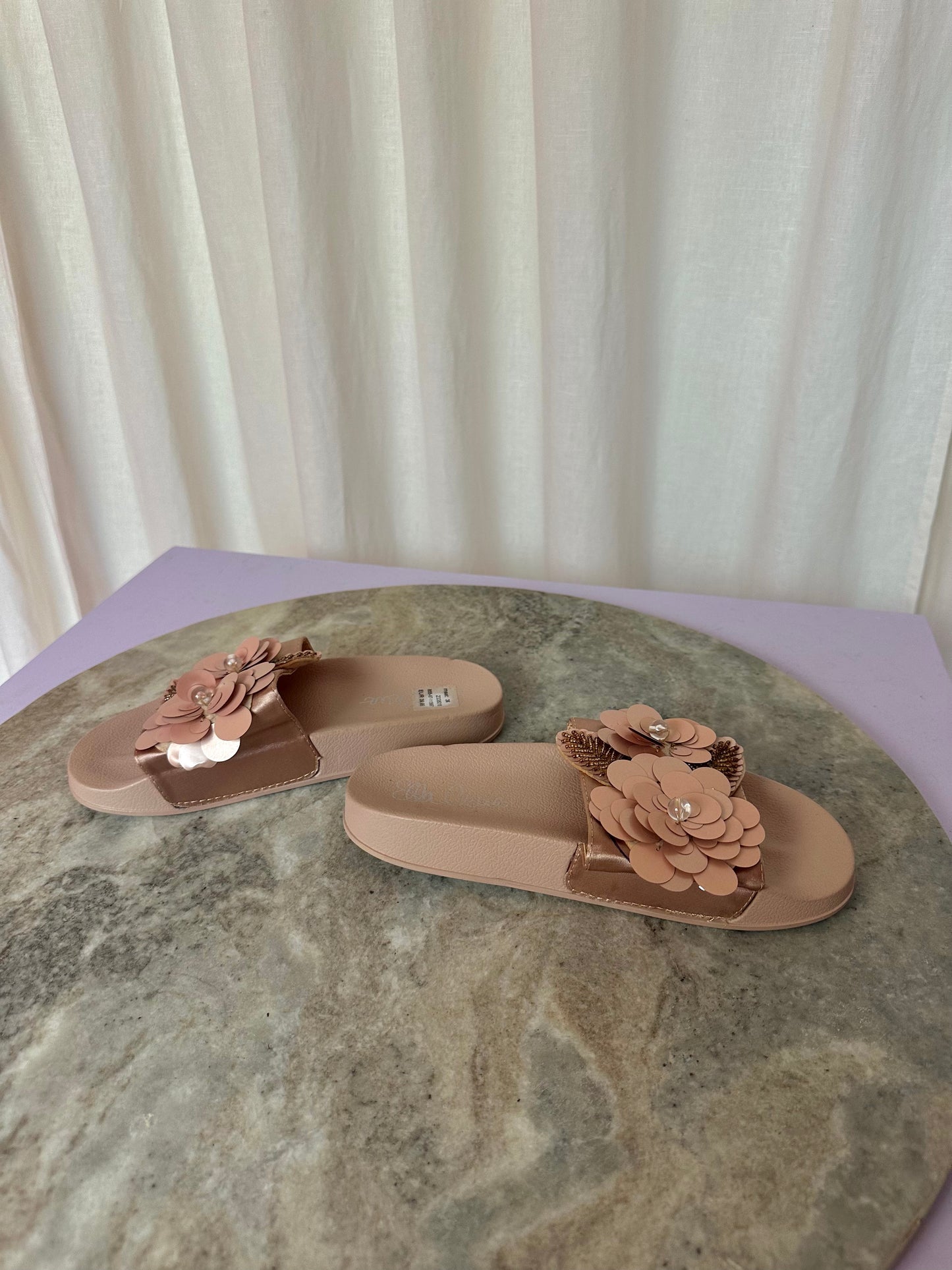 Slippers Ella Cruz bloemen oudroze maat 36