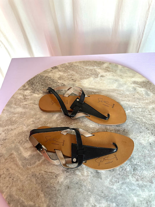 Slippers Sitn Venezia zwart maat 40