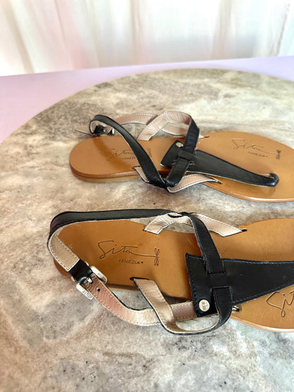 Slippers Sitn Venezia zwart maat 40