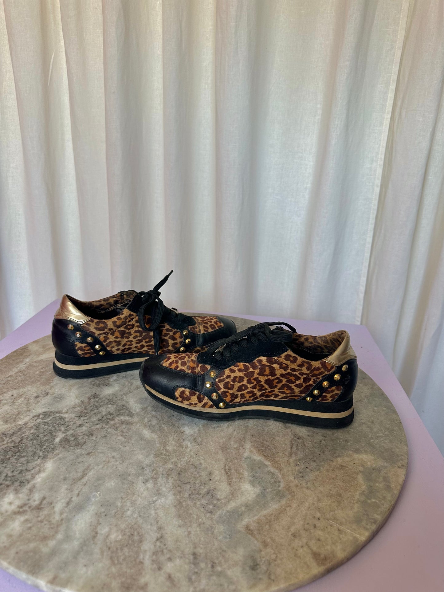 Sneakers Liu Jo studs panterprint bruin,zwart maat 37
