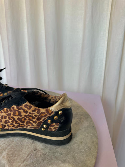 Sneakers Liu Jo studs panterprint bruin,zwart maat 37