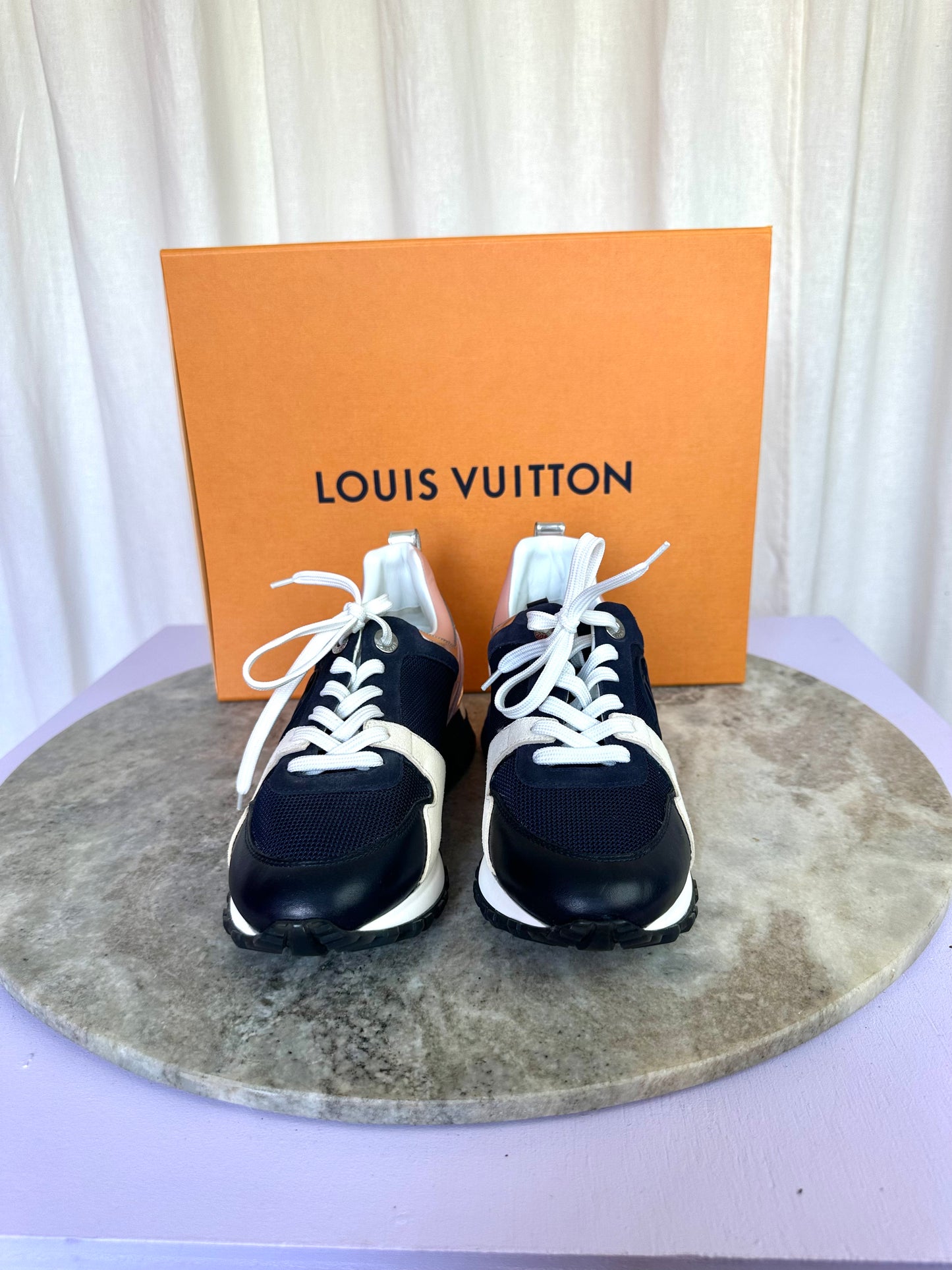 Sneakers Louis Vuitton donkerblauw/roze - Maat 35,5