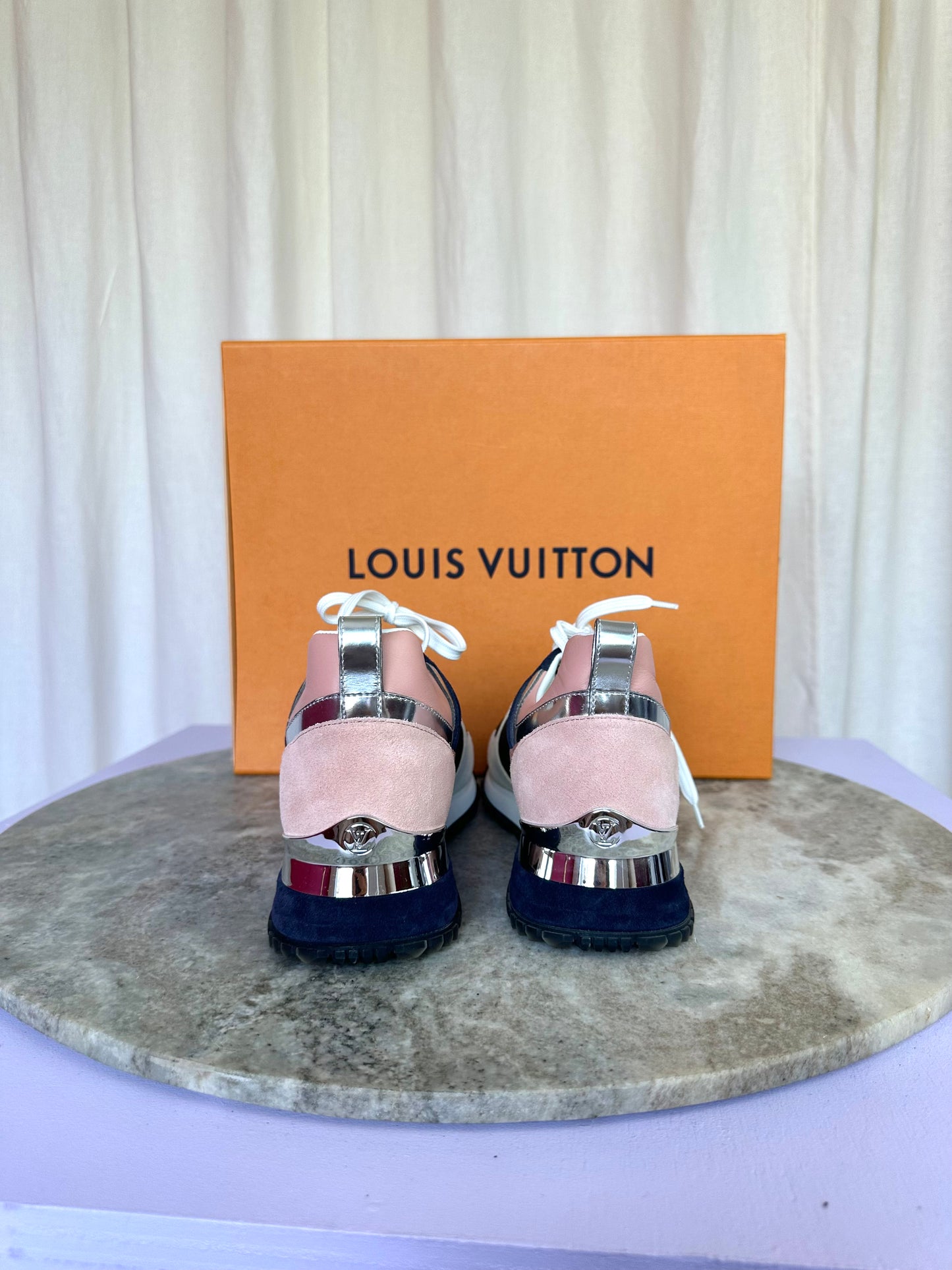 Sneakers Louis Vuitton donkerblauw/roze - Maat 35,5