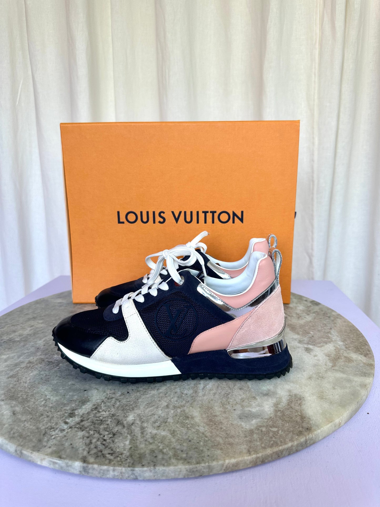 Sneakers Louis Vuitton donkerblauw/roze - Maat 35,5