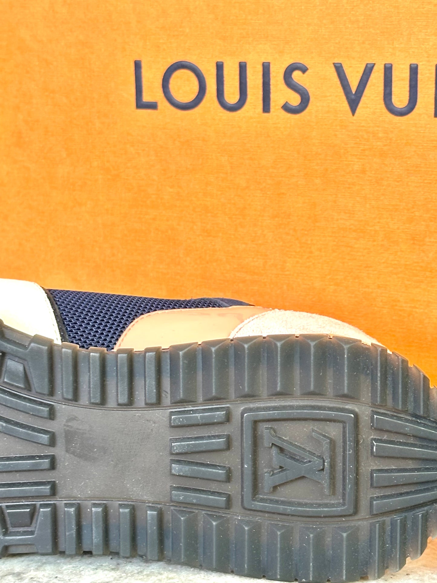 Sneakers Louis Vuitton donkerblauw/roze - Maat 35,5