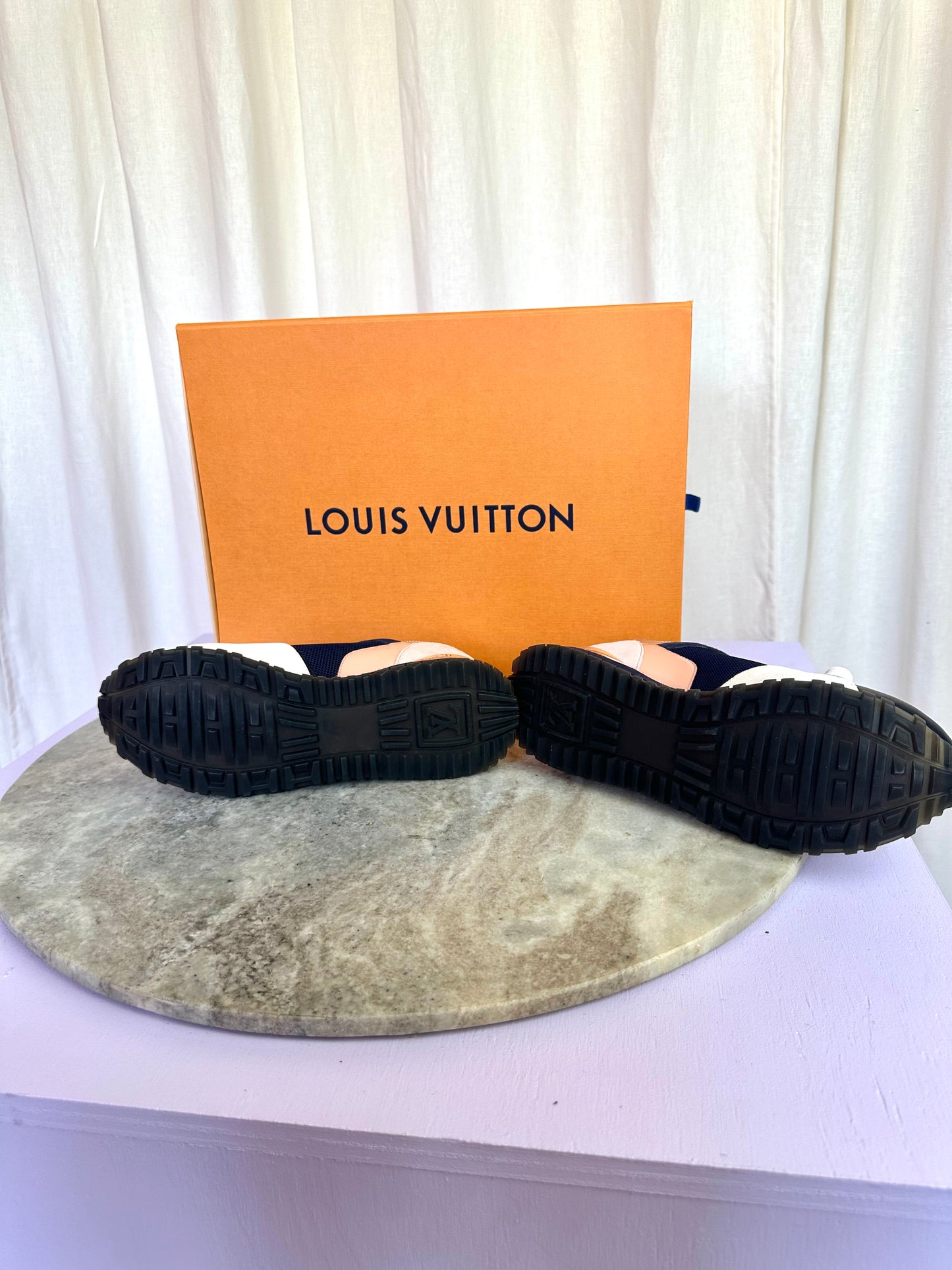 Sneakers Louis Vuitton donkerblauw/roze - Maat 35,5