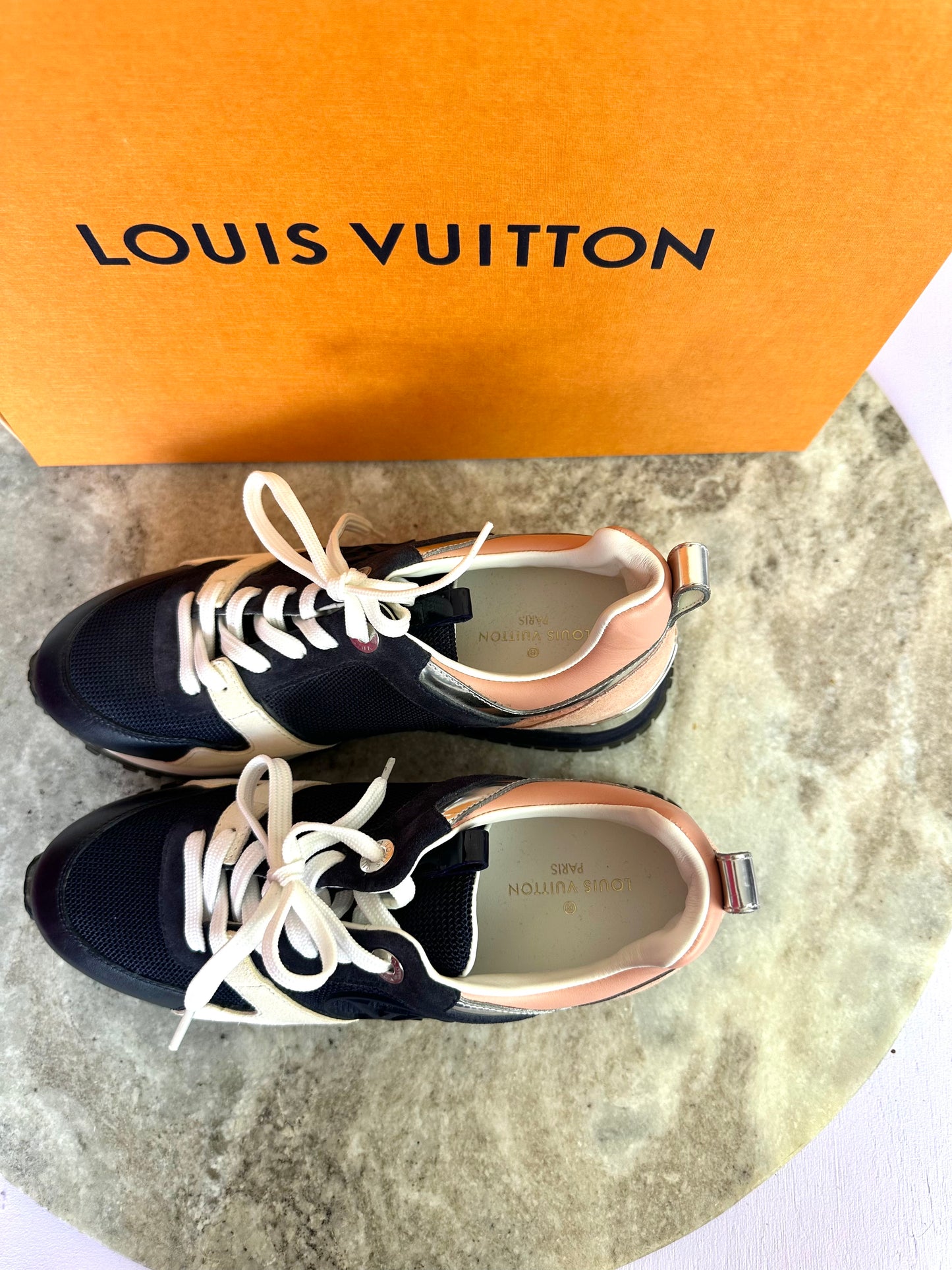 Sneakers Louis Vuitton donkerblauw/roze - Maat 35,5