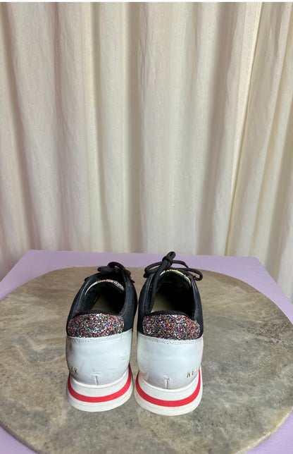 Sneakers Nubikk glitters zwart, rood maat 37