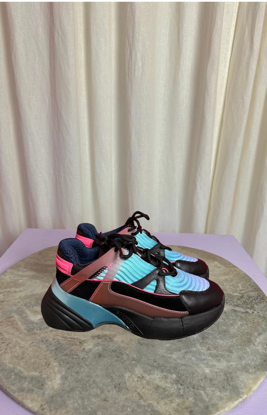 Sneakers PINKO zwart, roze, turquoise - Maat 36