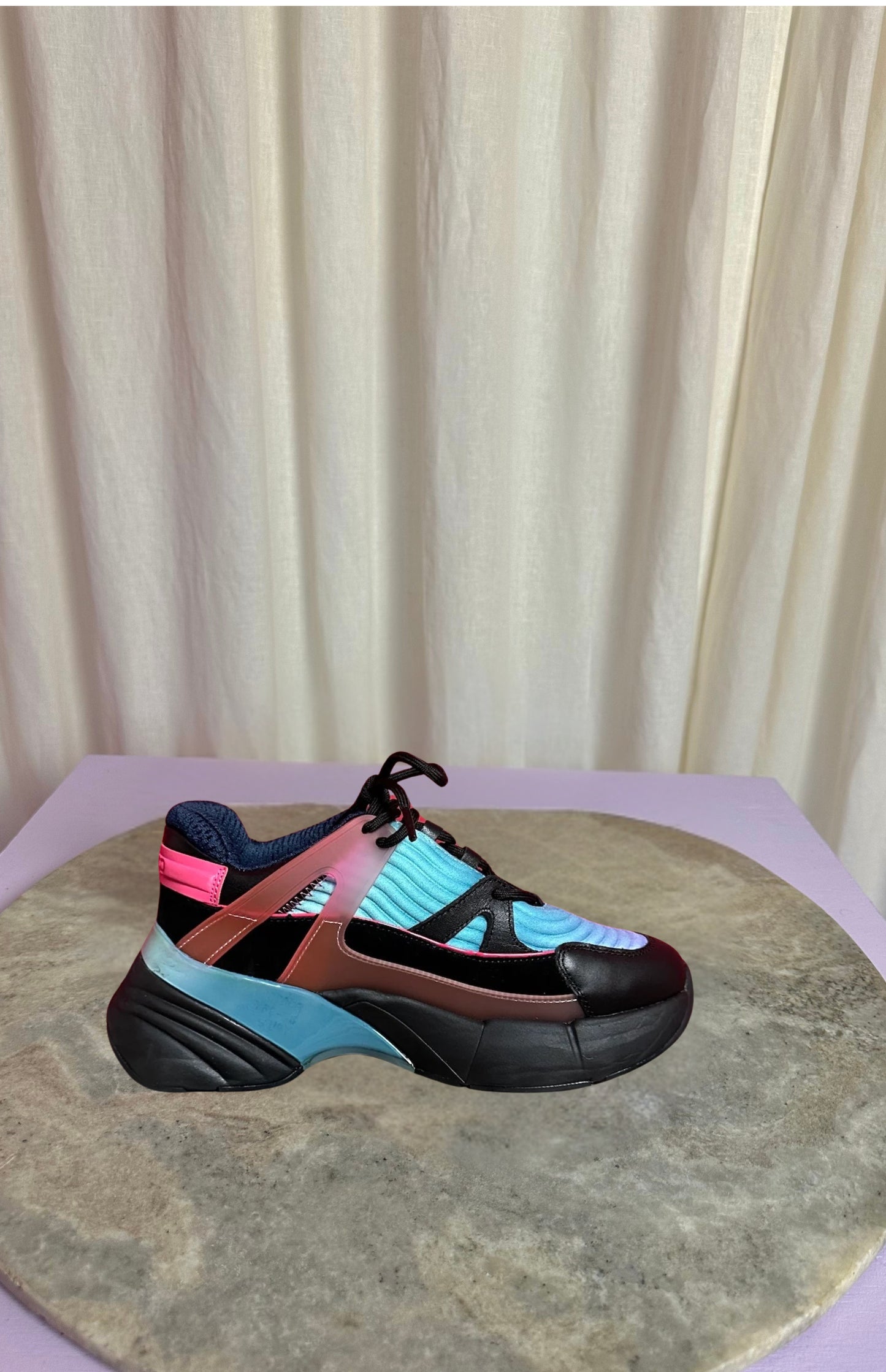 Sneakers PINKO zwart, roze, turquoise - Maat 36