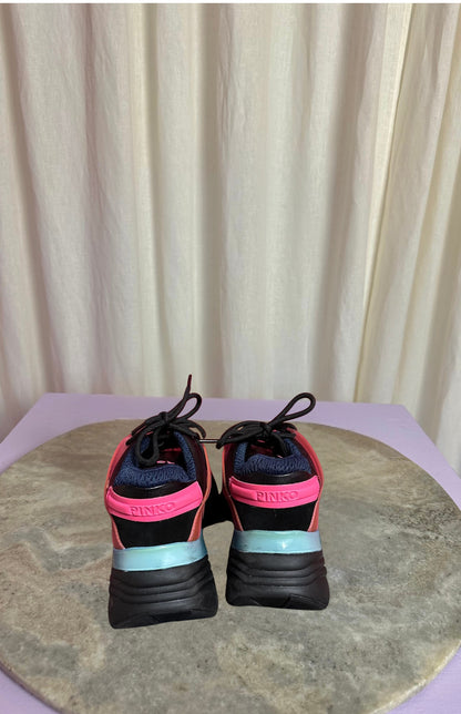 Sneakers PINKO zwart, roze, turquoise - Maat 36