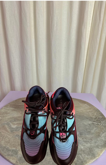 Sneakers PINKO zwart, roze, turquoise - Maat 36
