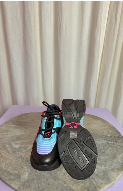 Sneakers PINKO zwart, roze, turquoise - Maat 36