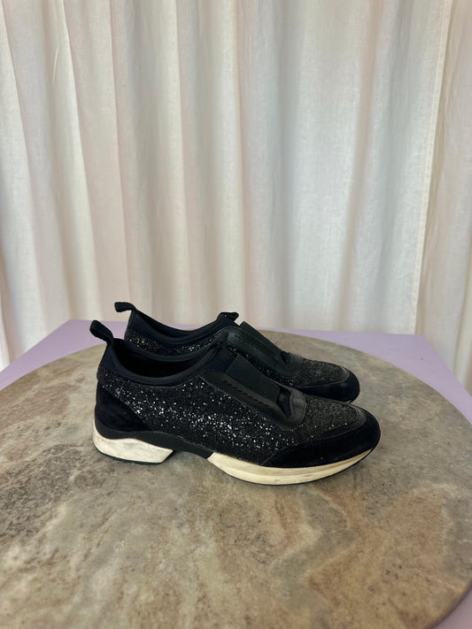 Sneakers Tod’s tennis basket stretch glitters zwart maat 37