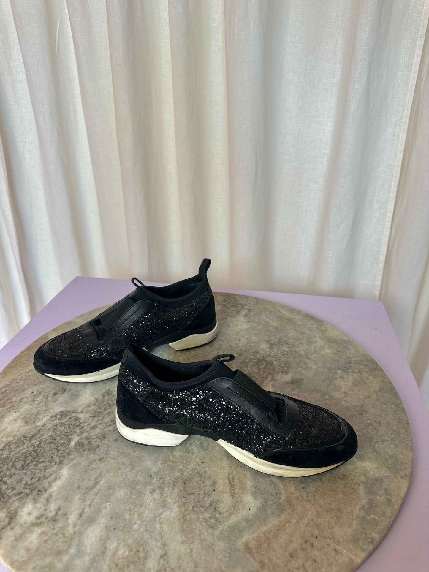 Sneakers Tod’s tennis basket stretch glitters zwart maat 37