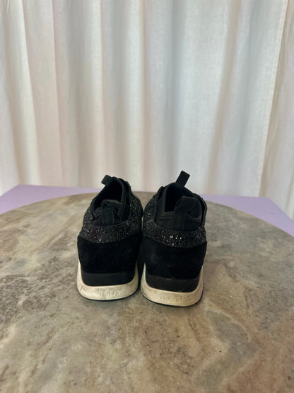 Sneakers Tod’s tennis basket stretch glitters zwart maat 37