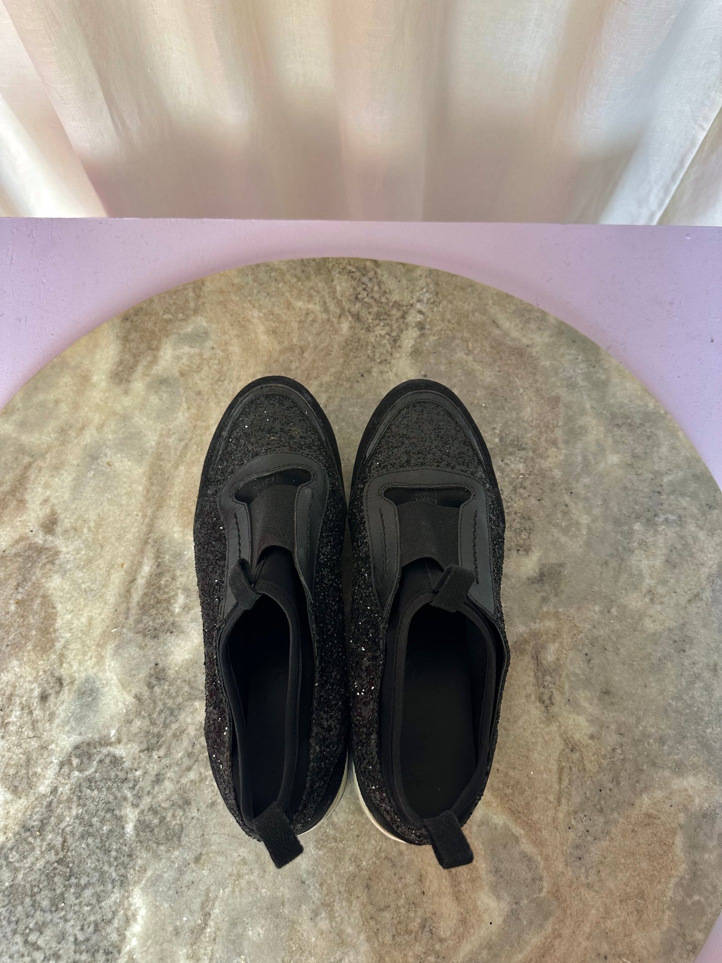 Sneakers Tod’s tennis basket stretch glitters zwart maat 37