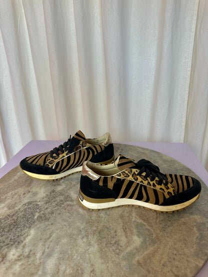 Sneakers Twin-Set hart zebraprint,panterprint bruin,zwart maat 37