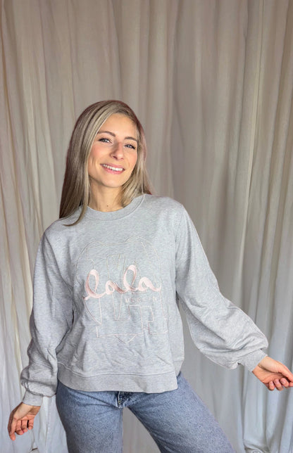 Sweater Lala Berlin lichtgrijs maat S