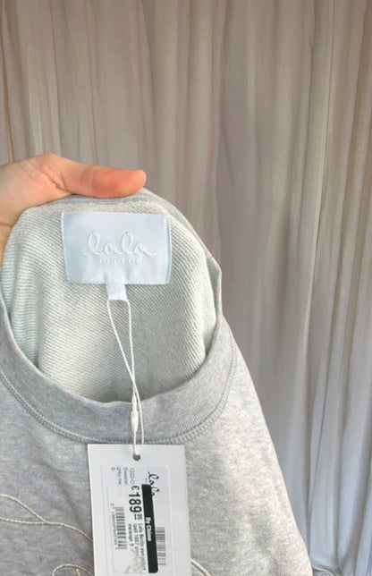 Sweater Lala Berlin lichtgrijs maat S
