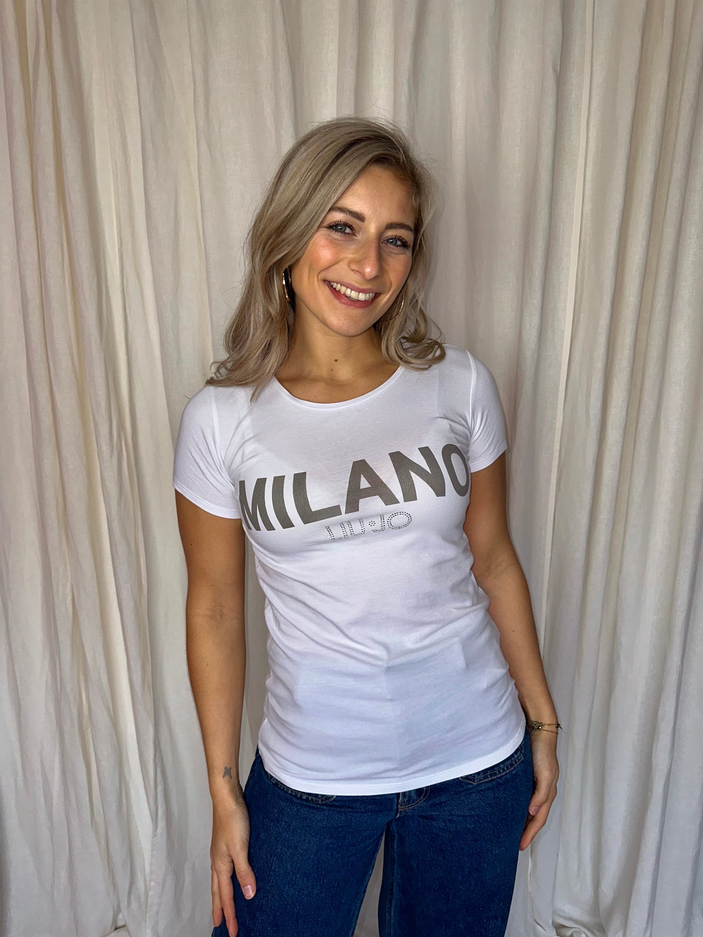 T-shirt Liu Jo Milano wit - Maat S