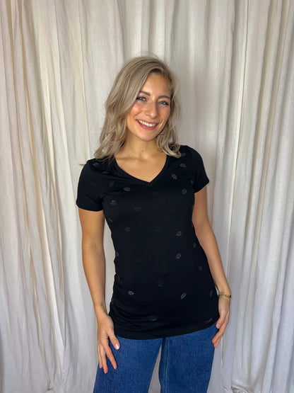 T-shirt Liu Jo zwart - Maat M