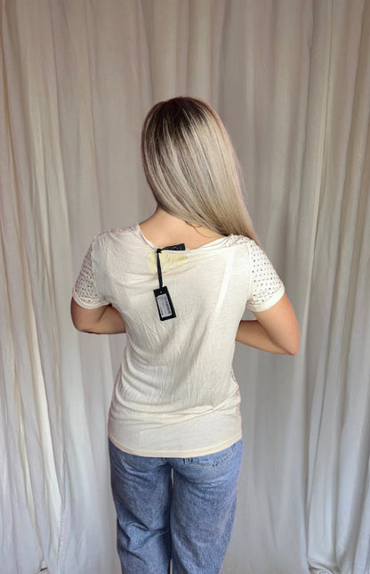 T-shirt Twinset beige/goud maat S