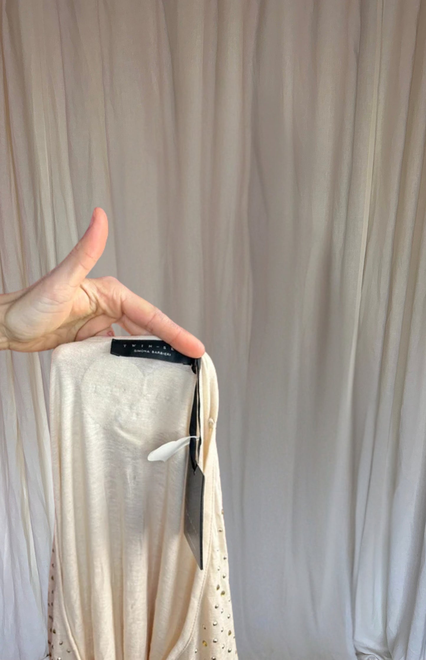 T-shirt Twinset beige/goud maat S