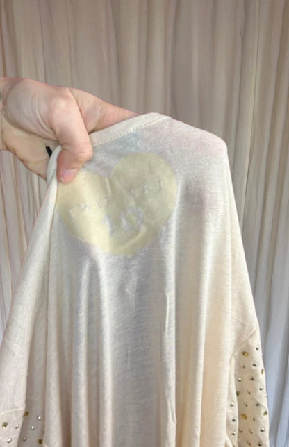 T-shirt Twinset beige/goud maat S