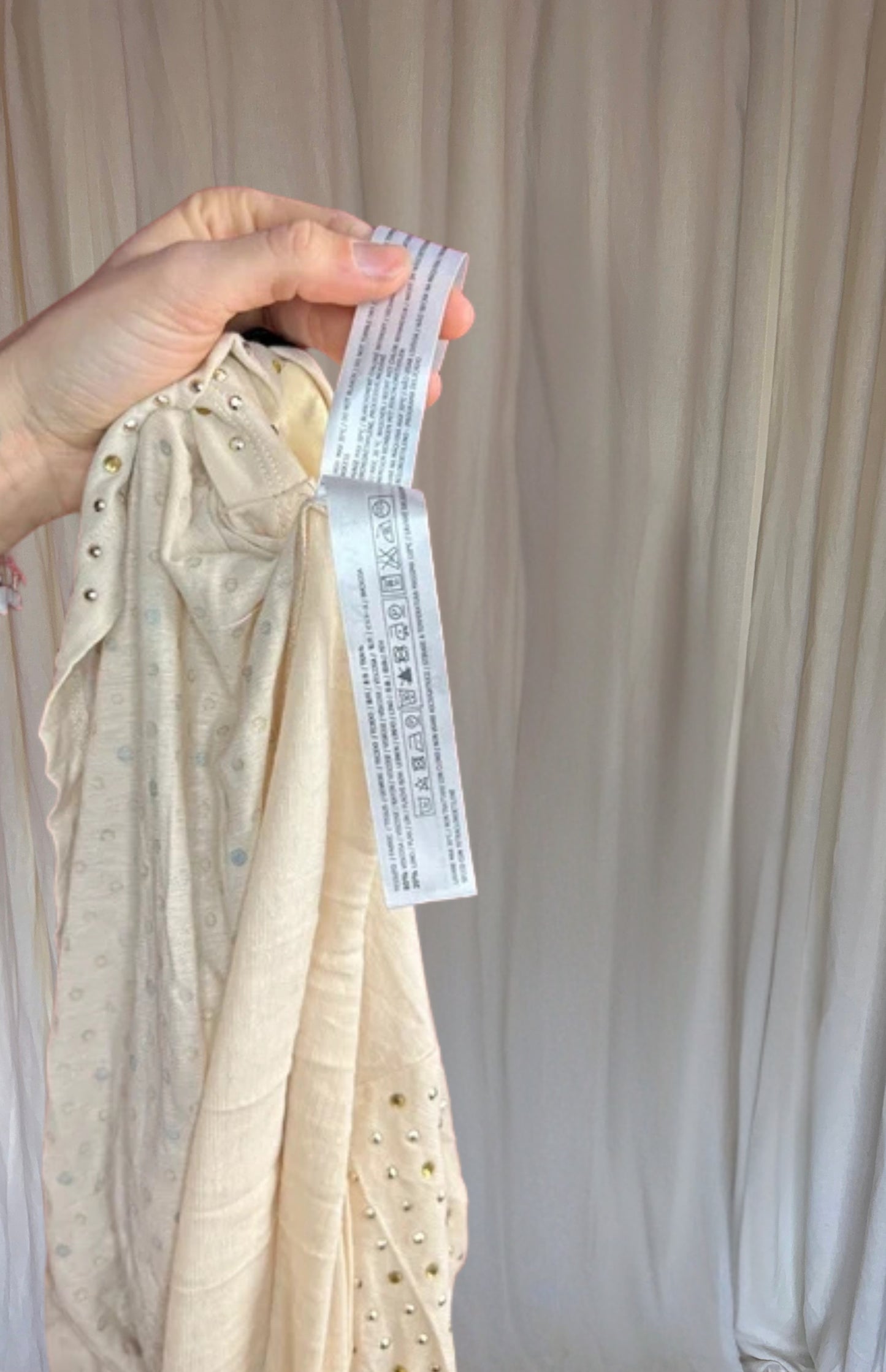 T-shirt Twinset beige/goud maat S