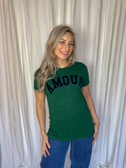 T-shirt Zadig&Voltaire 'Amour' groen - Maat M