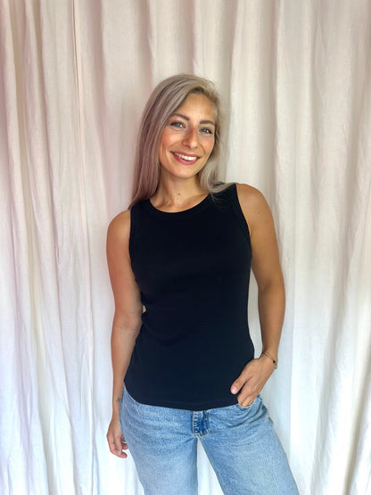 Tanktop Drykorn zwart maat M