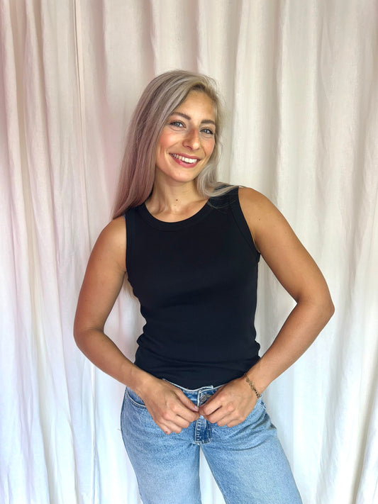 Tanktop Drykorn zwart maat M