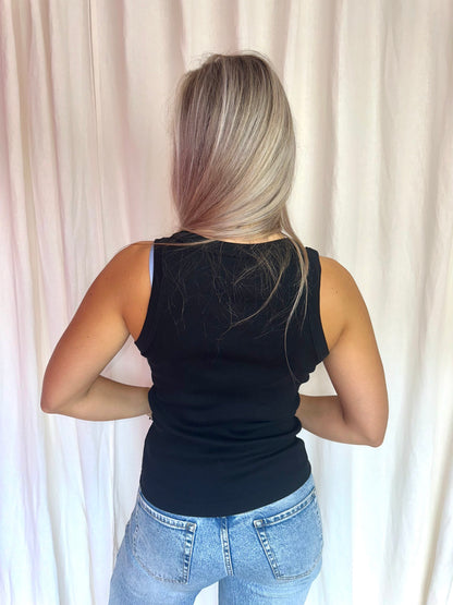 Tanktop Drykorn zwart maat M