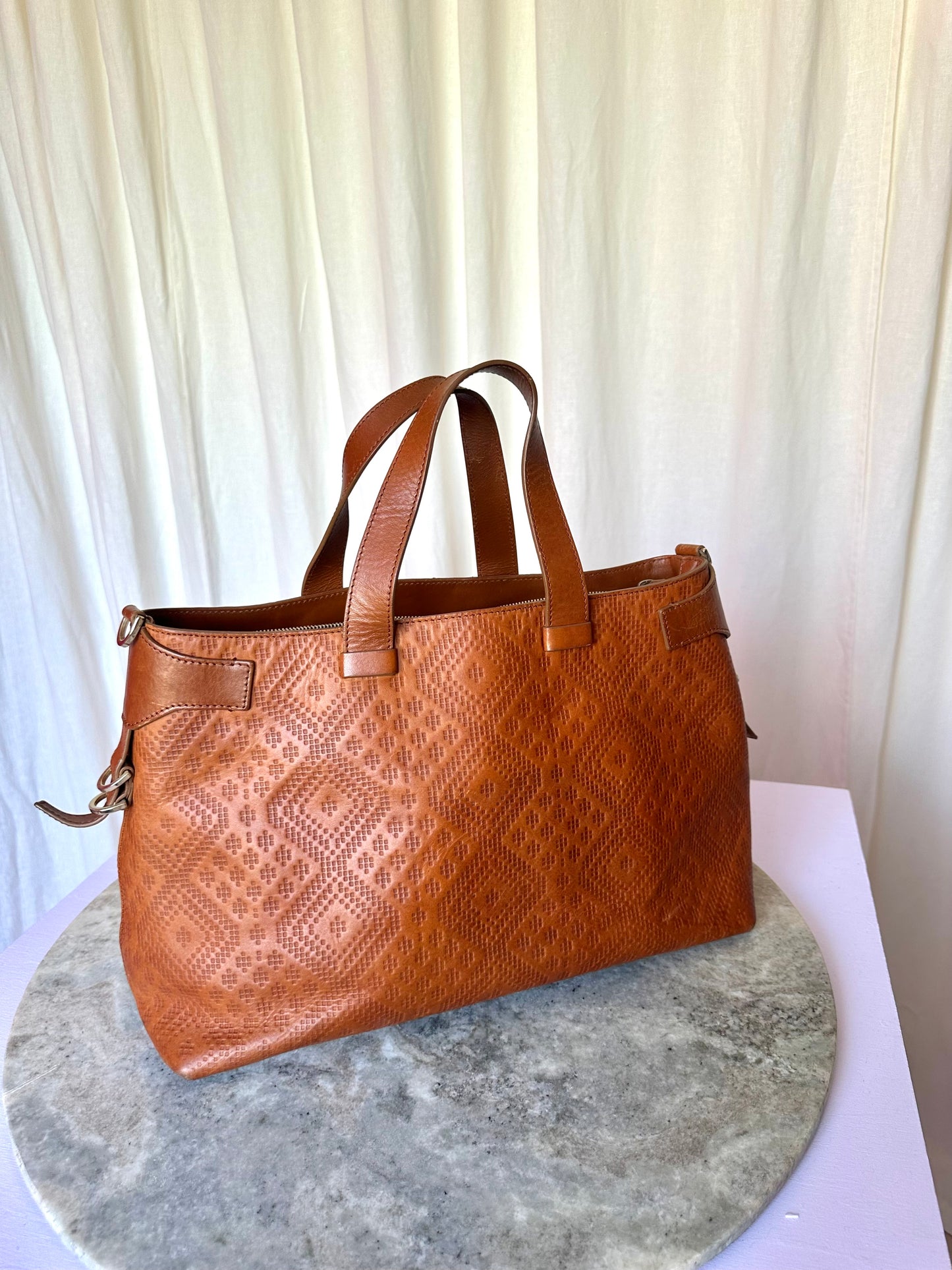Tas Pollini leer bruin