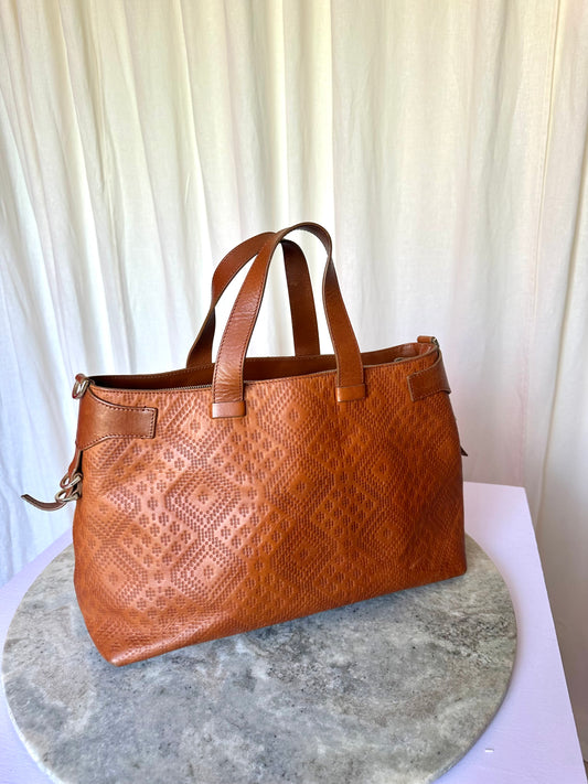 Tas Pollini leer bruin